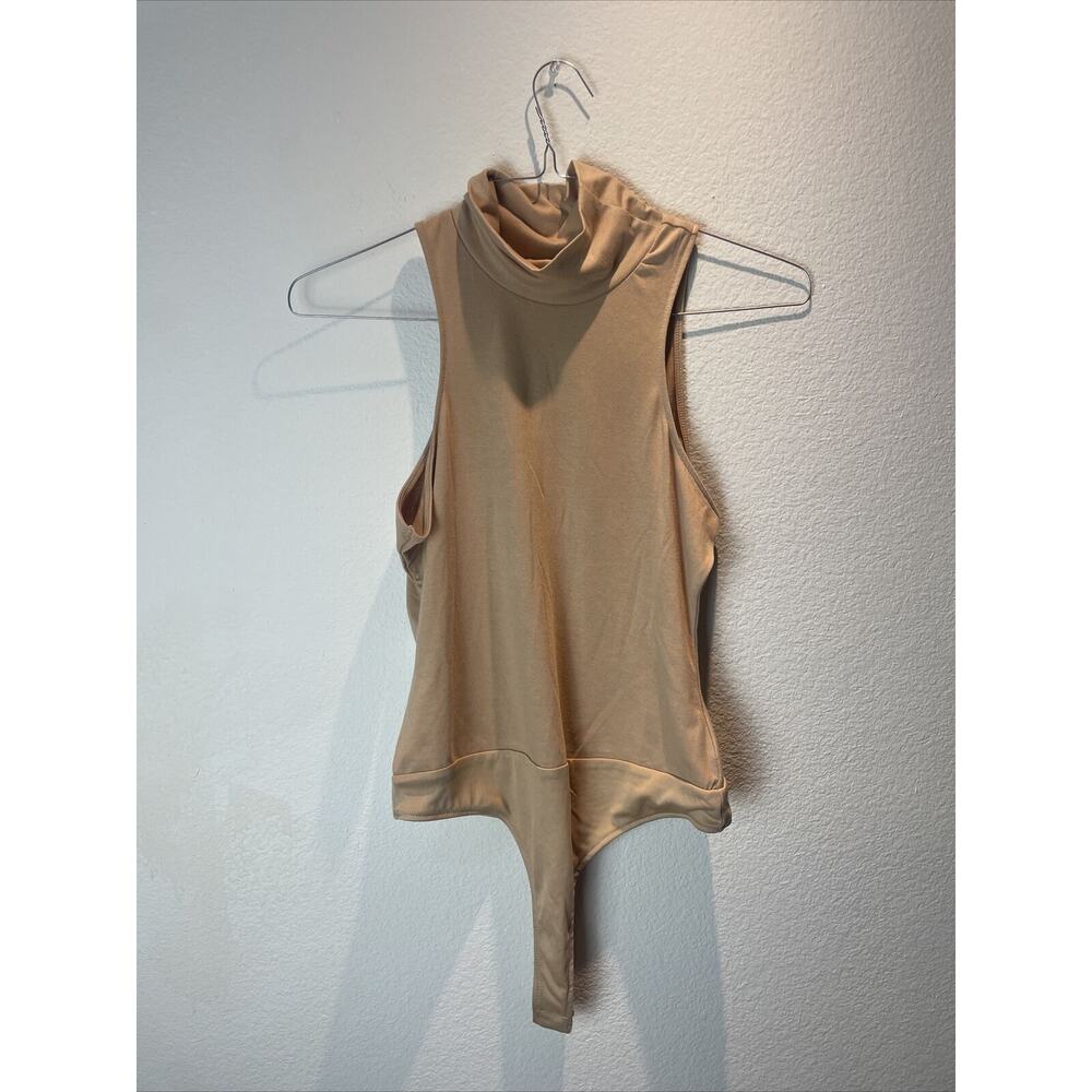 12 Thompson, Tan Sleeveless Bodysuit, L, NWT
